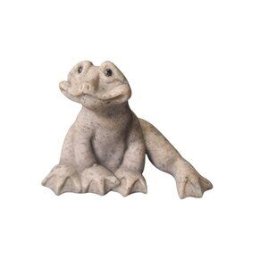 Quarry Critters Frita Frog 2000 Figurine Resin Stone Vintage Smile Sitting
